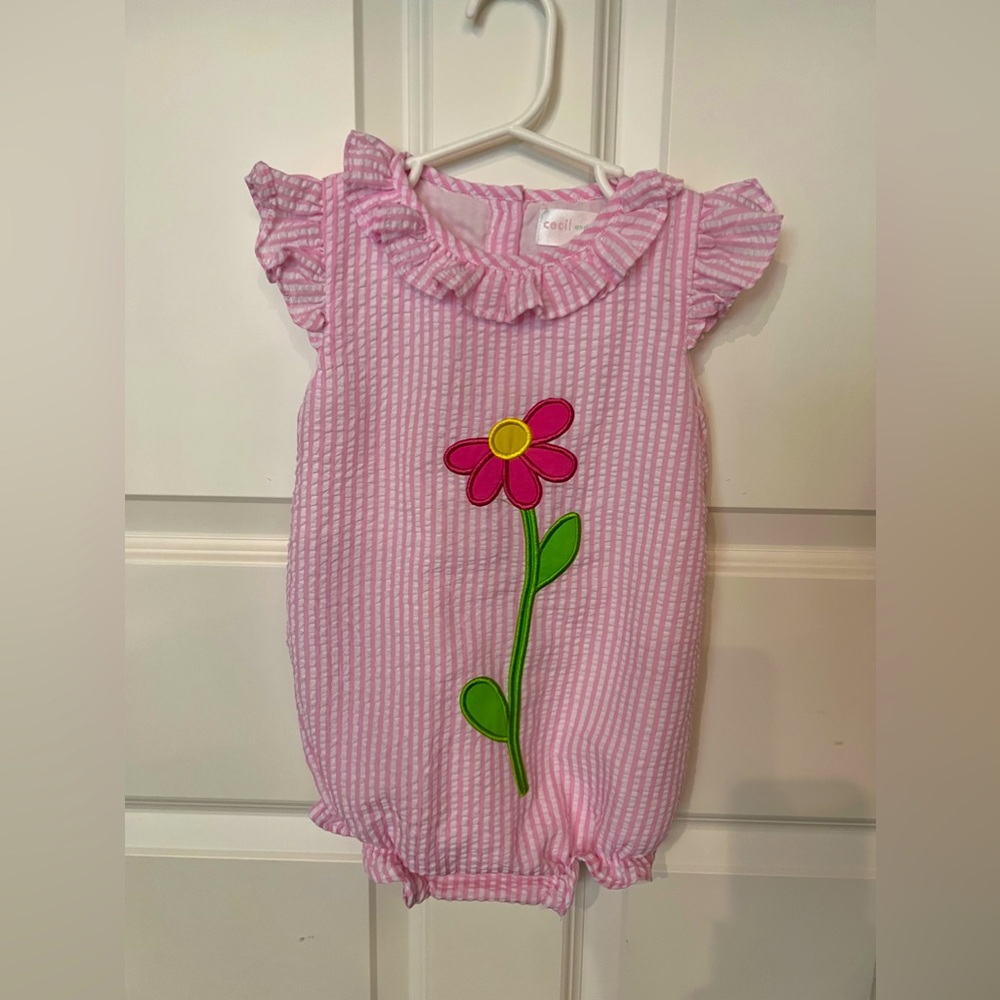Cecil and Lou pink bubble. Size 18 months.